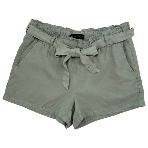 Sanctuary Pants - Sanctuary Tencel Paperbag Tie Waist Shorts Sage Green‎ Pull On Size S XH9009E001